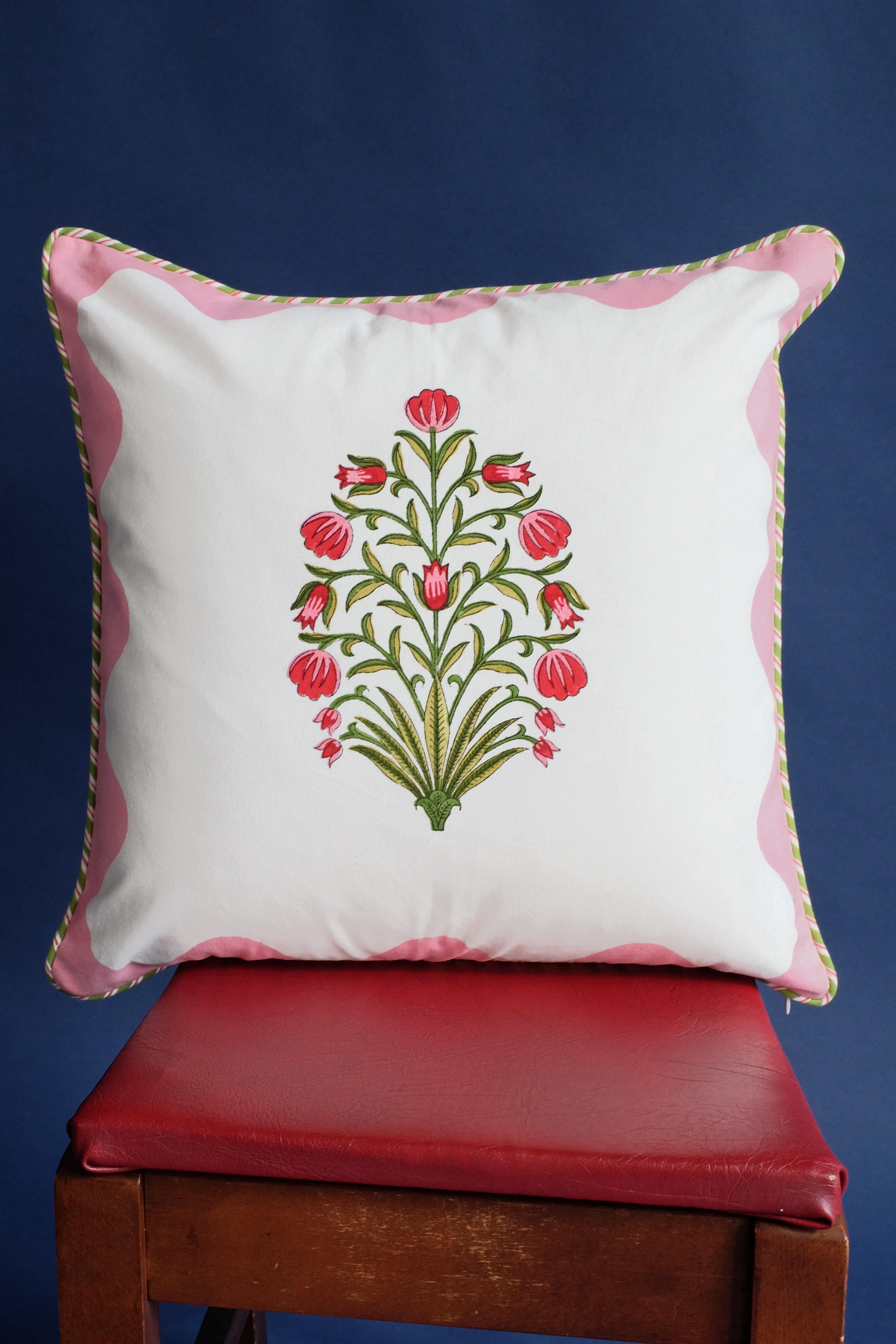 Pink Scallop Flora Pillow